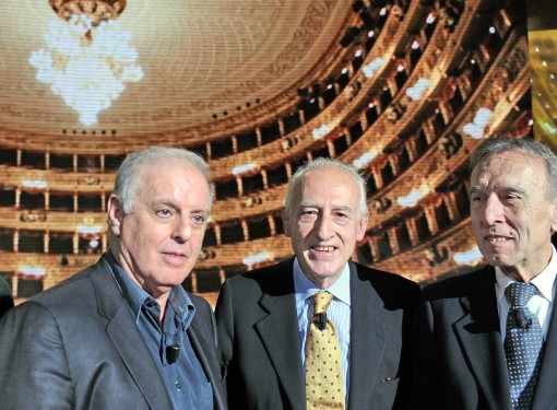 Barenboim, Maurizio Pollini, and Claudio Abbado at La Scala