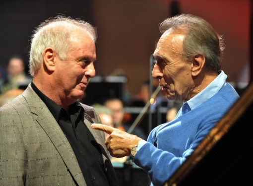 Barenboim and Claudio Abbado at La Scala