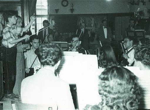 Conducting class with Igor Markevitch, 1954