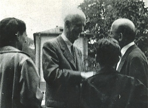 His parents with Wilhelm Furtwangler in Salzburg, 1955