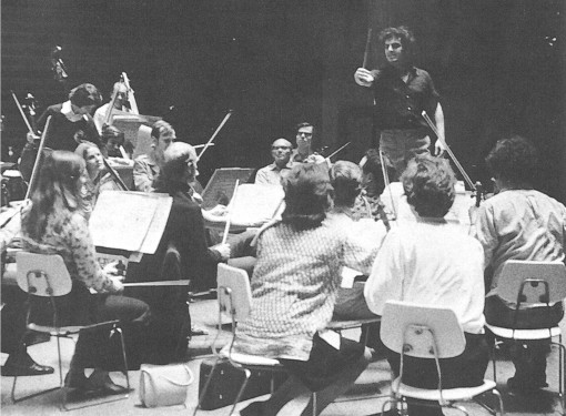Rehearsing, on tour with the English Chamber Orchestra, in the late 1960s