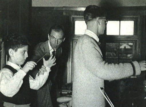 With Markevich, in his conducting class, Salzburg, 1954