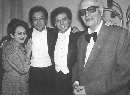 With Zubin Mehta, Olivier Messiaen and his wife in Paris, late 1970s