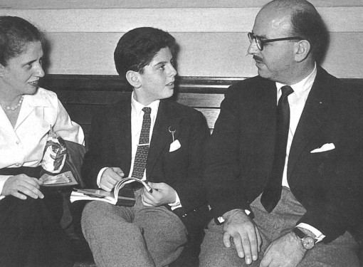 With his parents in Salzburg, 1955
