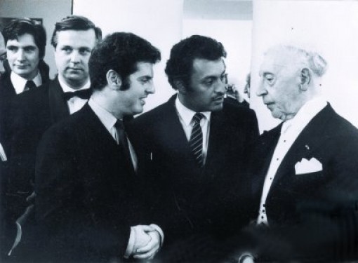 With Zubin Mehta and Arthur Rubinstein, 1970s